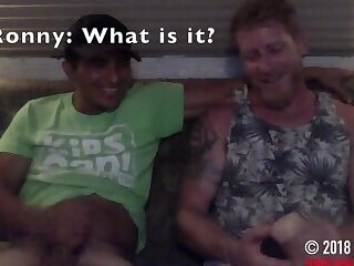 Straight 27 Yo First Time Playing With A Cock whilst Watching Porn After Drining (Ronny 1)