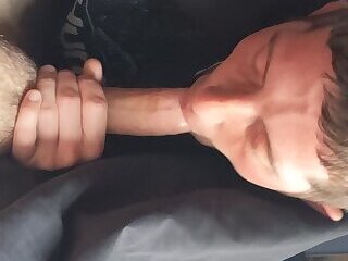 He's determined to fit it all in his mouth.