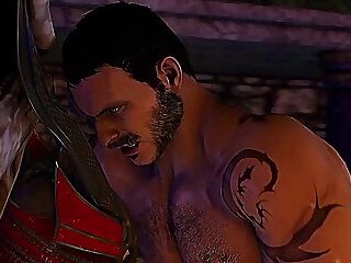 A delicious fuck between Shao Kahn and Kano