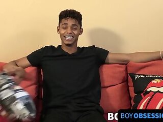 Deven Lions shoots a massive cum load after an intense interview solo