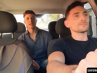 Ayun XXX gives his hot driver Matt Vi a deep and hard cock ride