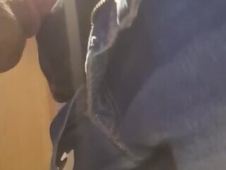 The f4ggy was starrying my cock so I fucked him on the restroom cabin