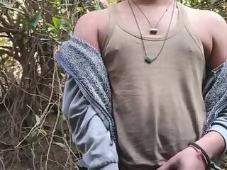 HORNY forest peeing