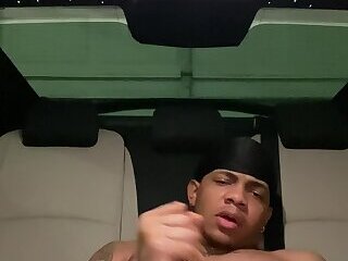 Got horny late at night so I decided to go in my car and bust a fat nut
