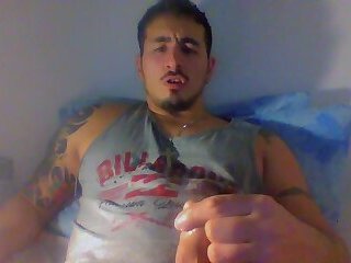Beefy str8 dude edging