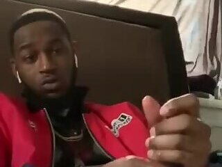 Black gay masturbating