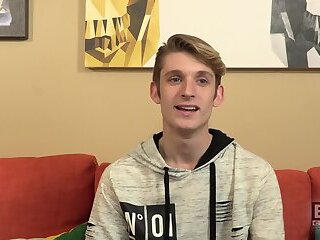 Skinny Twink Stroking His Cock Hard