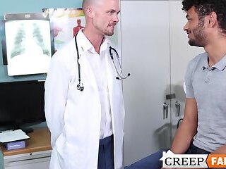 I let my doctor stepdad Jake Lawrence examine my penis but ends up sucking it
