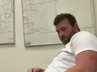 Jacking off in Office