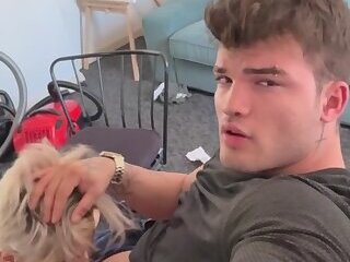 A little slut sucks Kurt’s hot tattooed dick