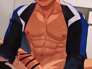 AM-Swimming teacher sits hot on student's lap-'日式動漫炒飯