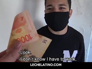 Hispanic jock takes on big latino dick and gets cum all over face