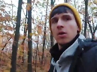 Teen boy is good at multitasking & can do both sport and cruise dicks up at park then take it to