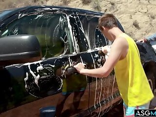 Watch this hot outdoor fuck with Ryan Landers and local guy Zac Steele