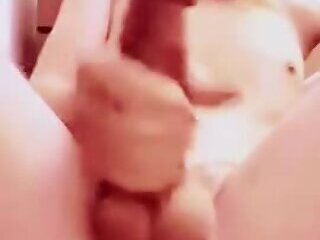Another wanking session in slow motion with cumshot