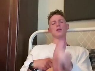 masturbating while watching porn. big cumshot!