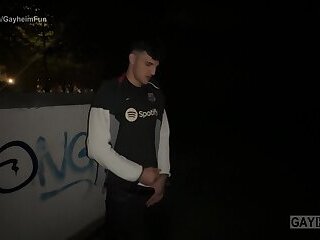 ⭐❤️German Turkish boy is so horny that he wank outside❤️⭐