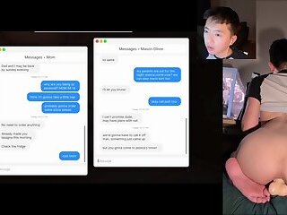 Playing Scary Game while riding a dildo