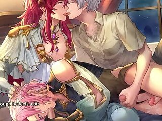 ❤️Hyasha❤️ and 🩷Sen🩷 trio Scene Noctilucent