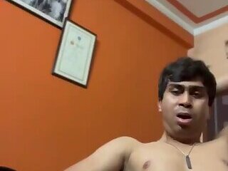 Ritam Chakraborty Jerks his big Indian cock