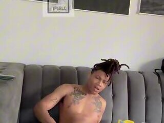 Sexy Pablo Davis Jack on Sofa