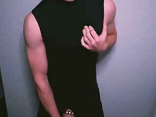 jerking off with crop top