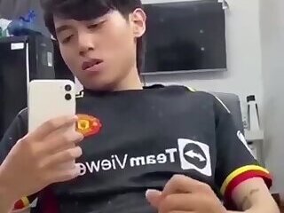 Young Vietnamese jerks off