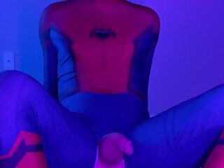 Spider-man enjoys cock in his slutty holeeeee