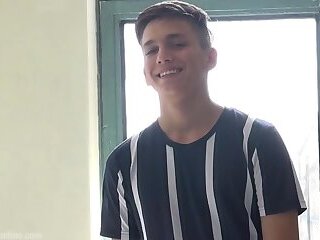 Hot fit soccer boy photoshoot and wank