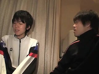 Japanese Twink Athlete Boy In Threesome