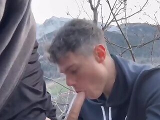 HIKER GOT HIS DICK SUCKED BY A STRANGER
