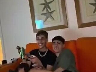 4 boys having fun