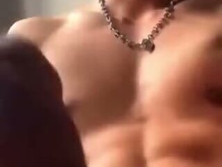 Handsome boy fap in cam