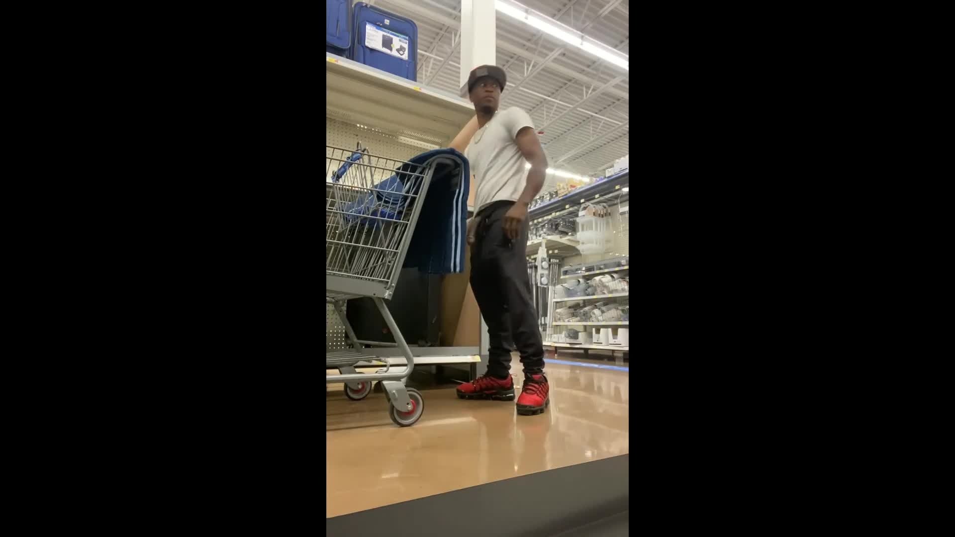 Caught stroking in public