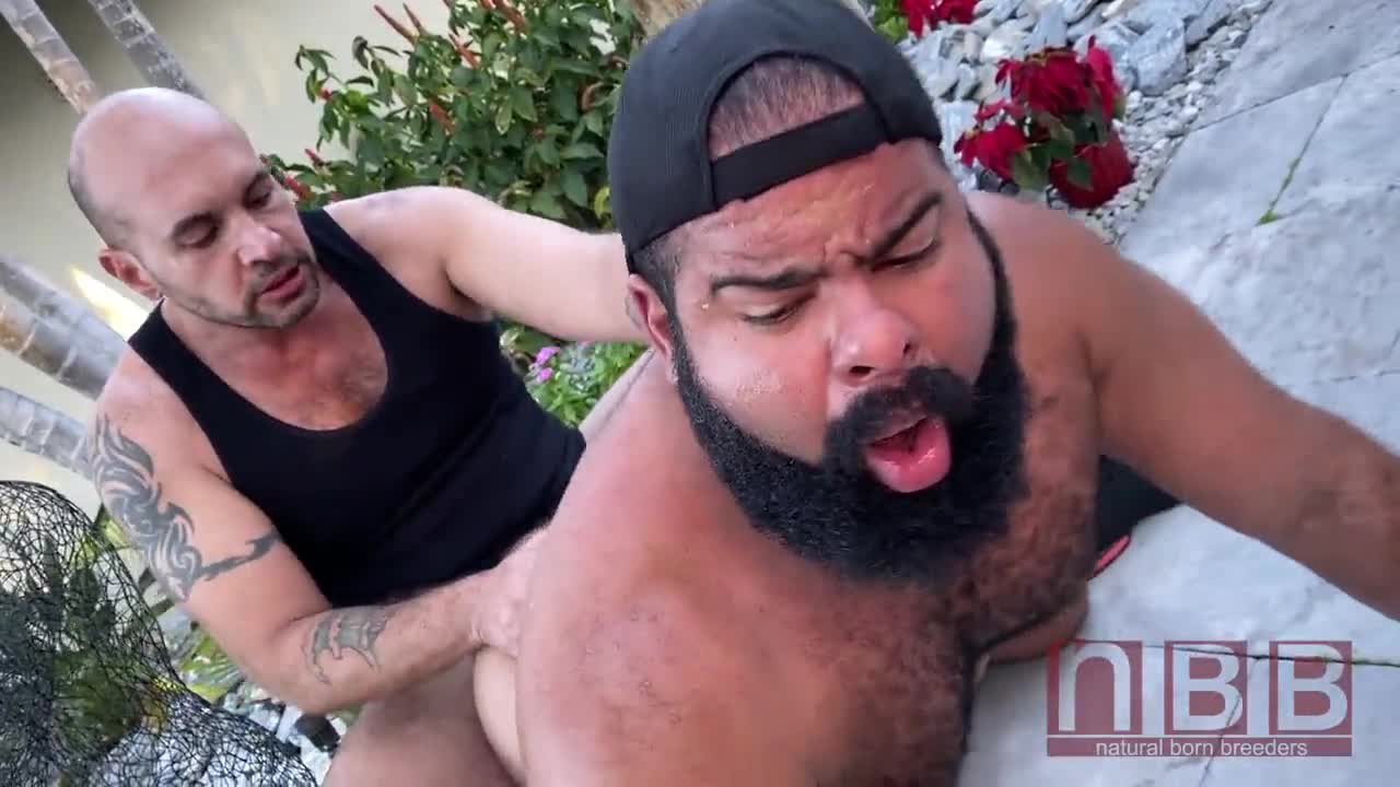 BEARFILMS blond cub Cooper Roads hammered raw by dad bear