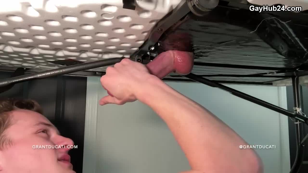 Massive Cock at the Gay Milking Table