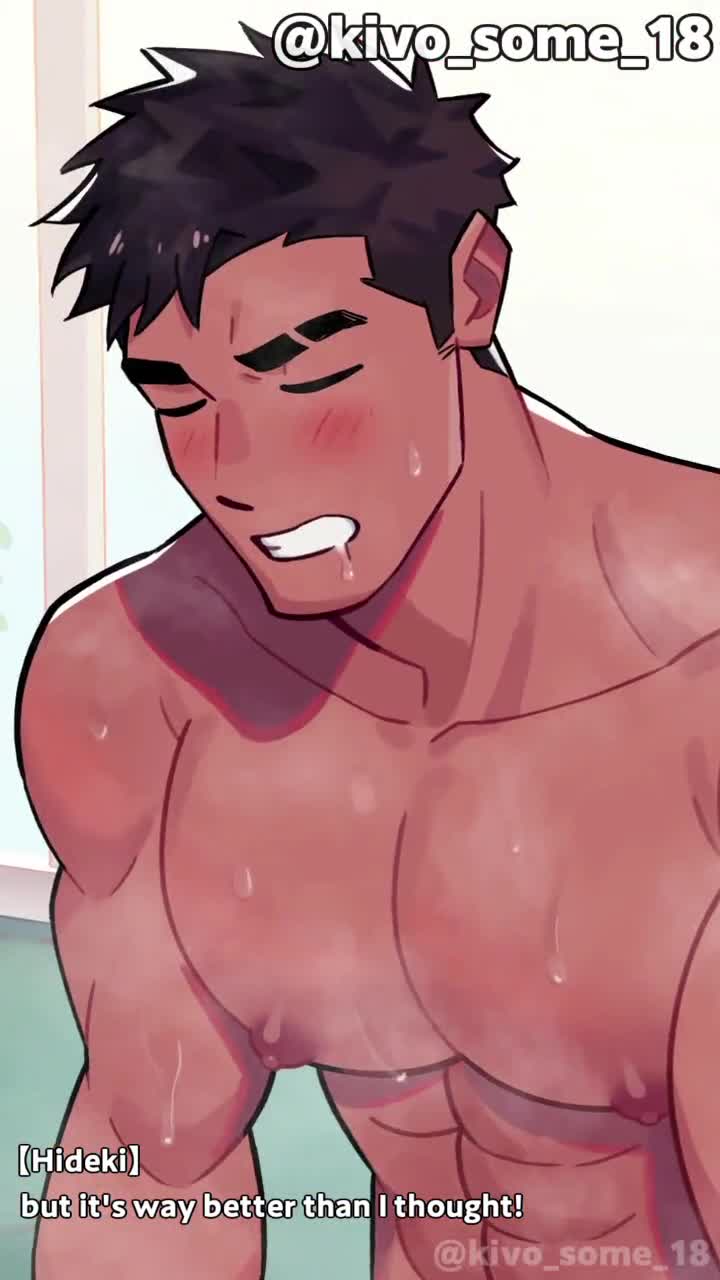 Two animated swimmers in a passionate scene