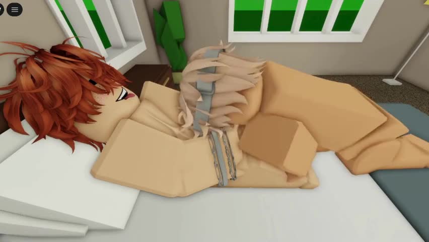 Two blond and red-haired boys are having sex on Roblox Brookhaven RP
