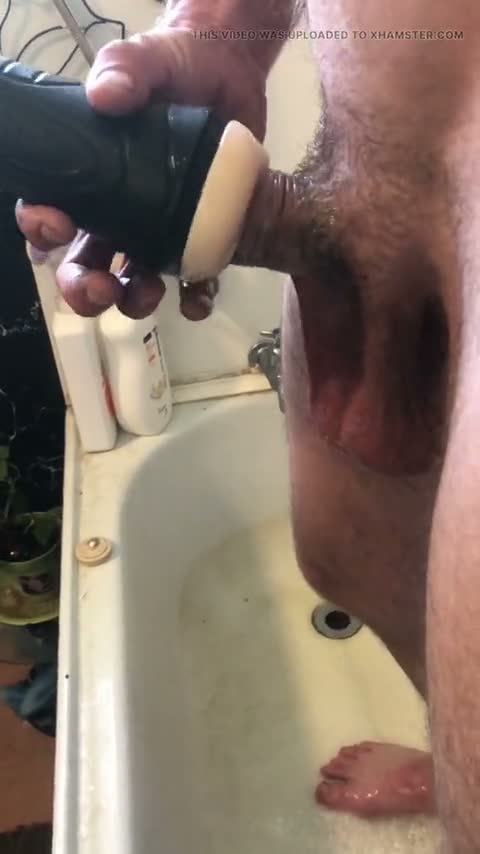 Big Cock Pissing and Fucking a Fleshlight