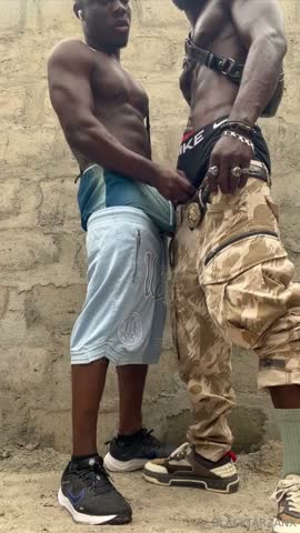 2 African Guys Jerk Off