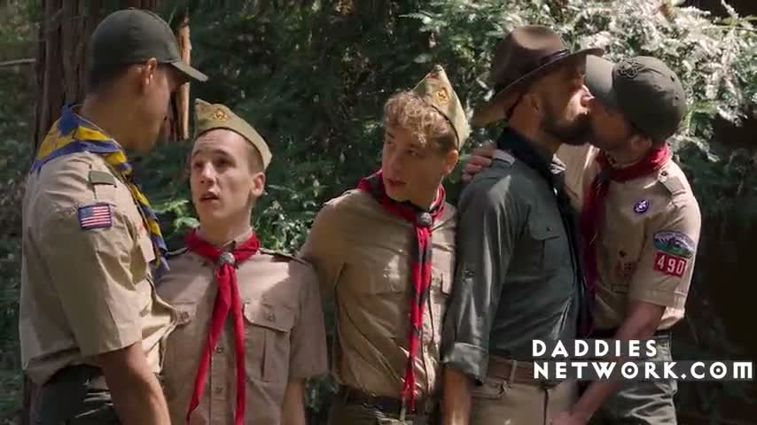 Twink Scouts Get Caught Spying And Now Join In On Gangbanging